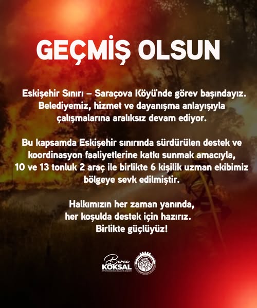 Afyonkarahisar Belediyesi Ekipleri Saraçova Köyü'ndeki Orman Yangınına Müdahale Ediyor