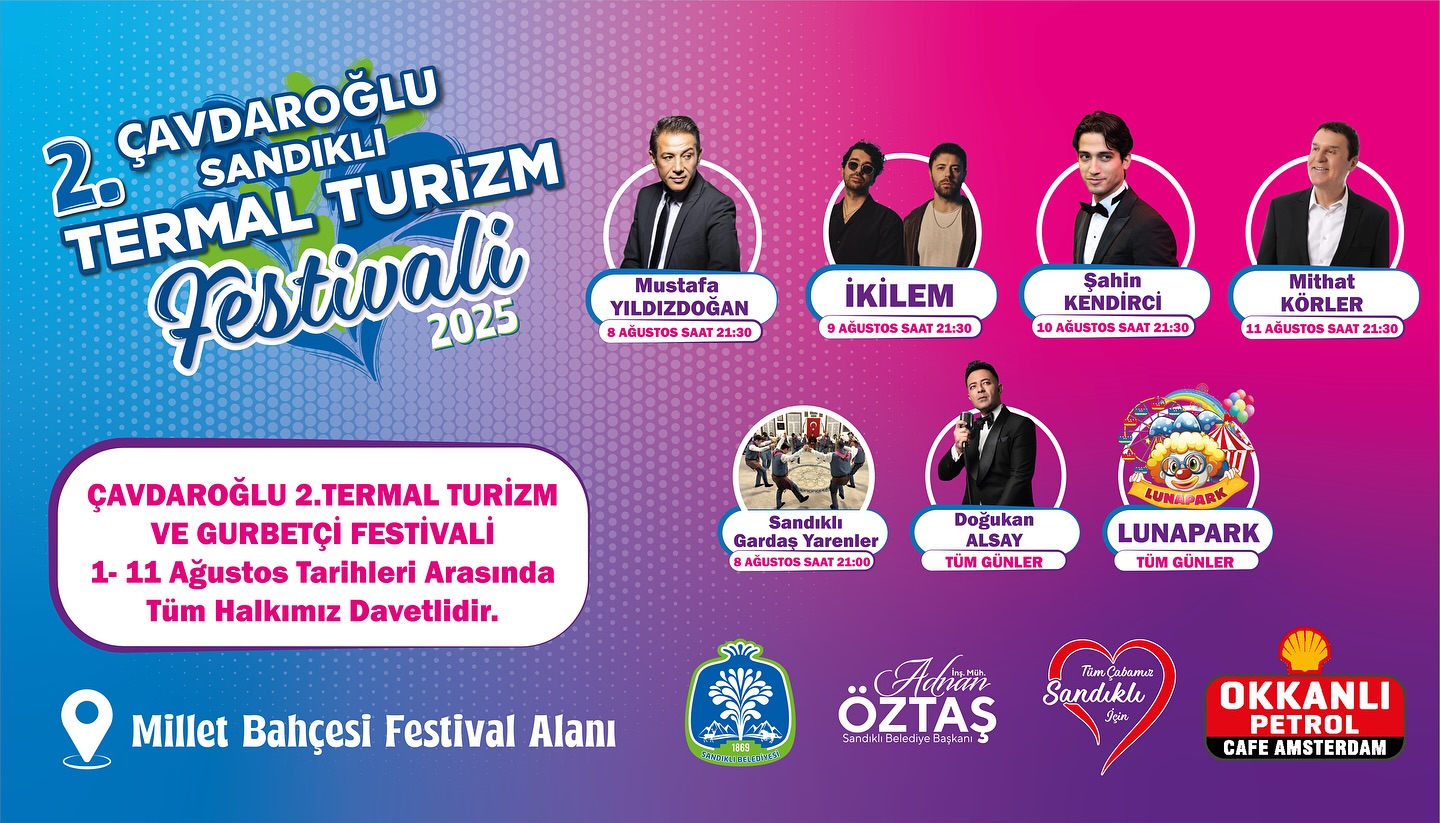 Sandıklı Gardaş Yarenler'den Kılıç Kalkan Gösterisiyle Çavdaroğlu Termal Turizm ve Gurbetçi Festivali Başlıyor