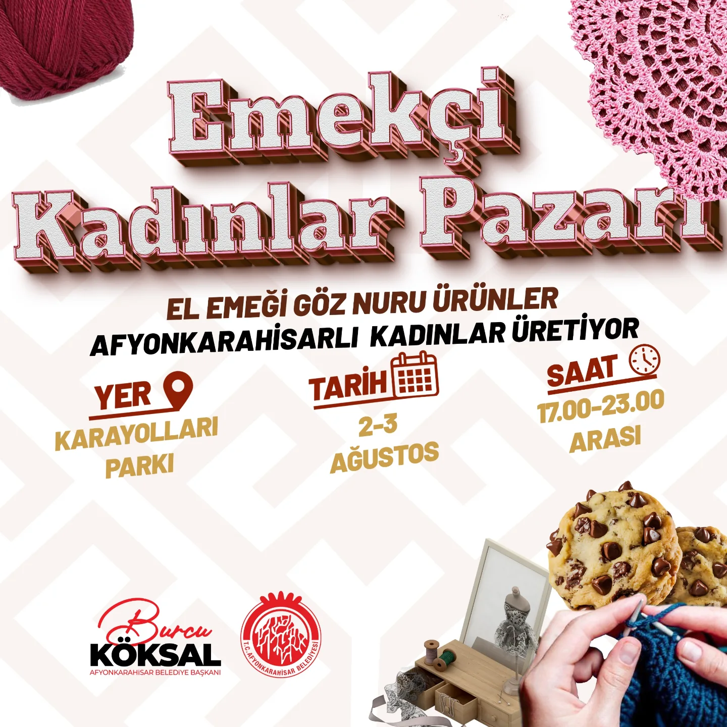 Afyonkarahisar'da El Emeği Göz Nuru Ürünler Karayolları Parkı'nda Buluşacak