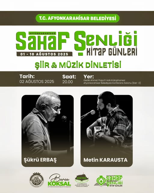 Şükrü Erbaş ve Metin Karausta'dan Gedik Ahmet Paşa Kütüphanesi'nde Edebiyat ve Müzik Ziyafeti
