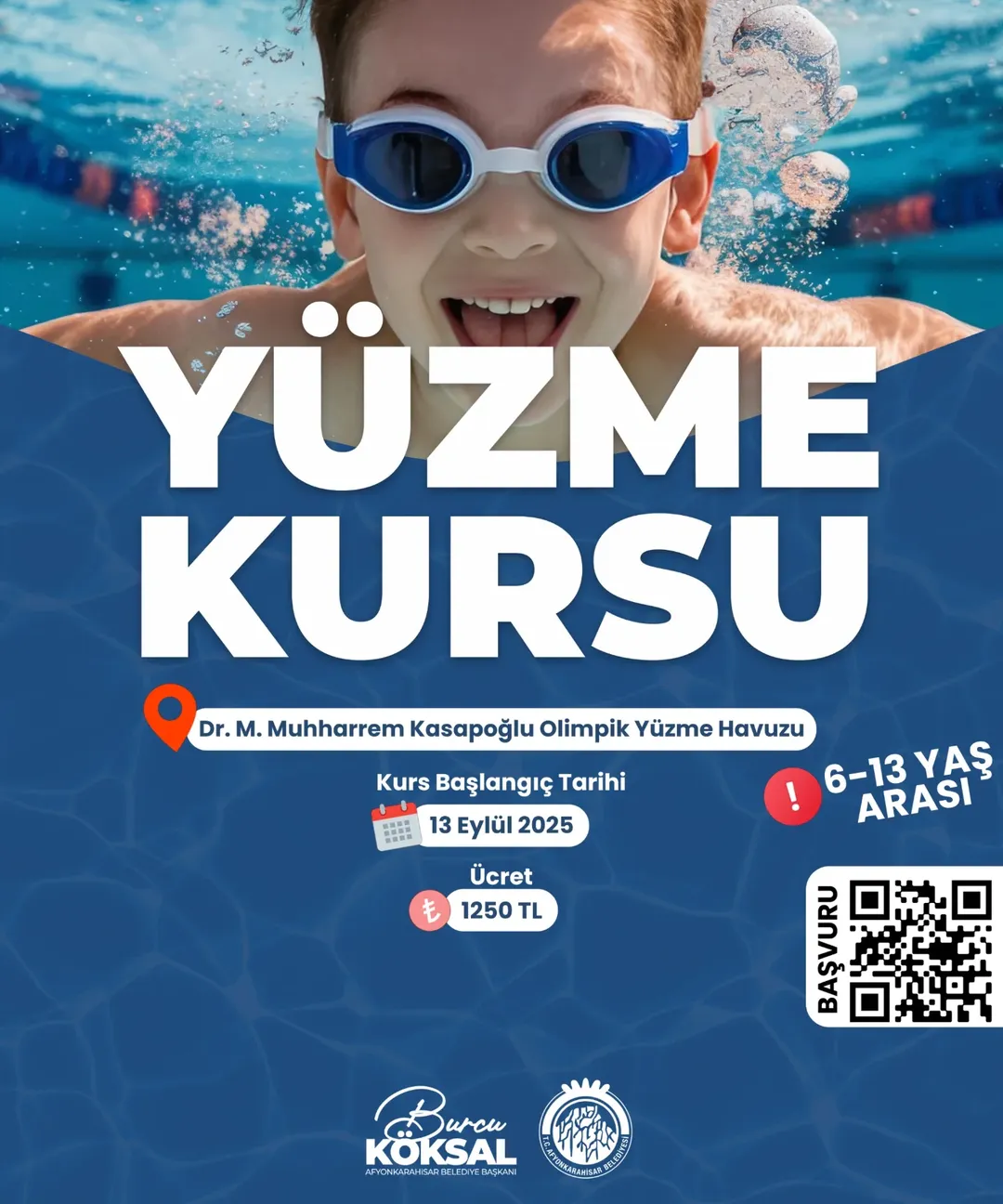 Afyonkarahisar'da Çocuklar Yüzmeye Hazırlanıyor: Ücretsiz Yüzme Kursları Başlıyor