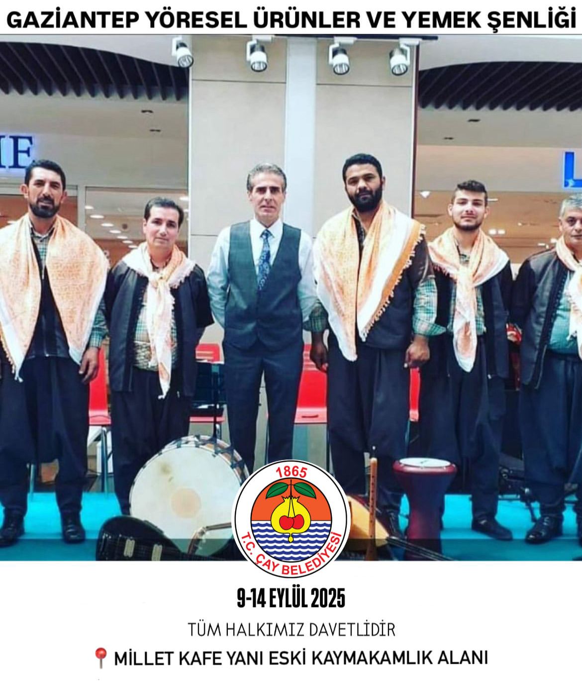 Afyonkarahisar Çay'da Gaziantep Sıra Gecesi Konseri Düzenleniyor