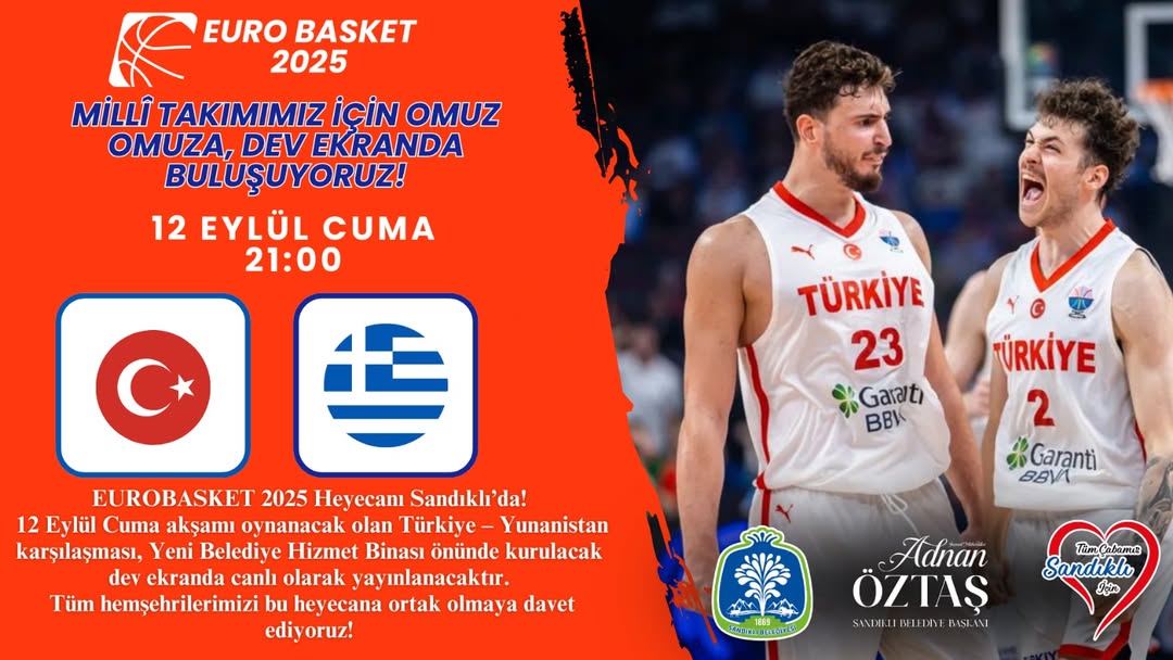 Afyonkarahisar Sandıklı'da EuroBasket 2025 Heyecanı Yaşanacak