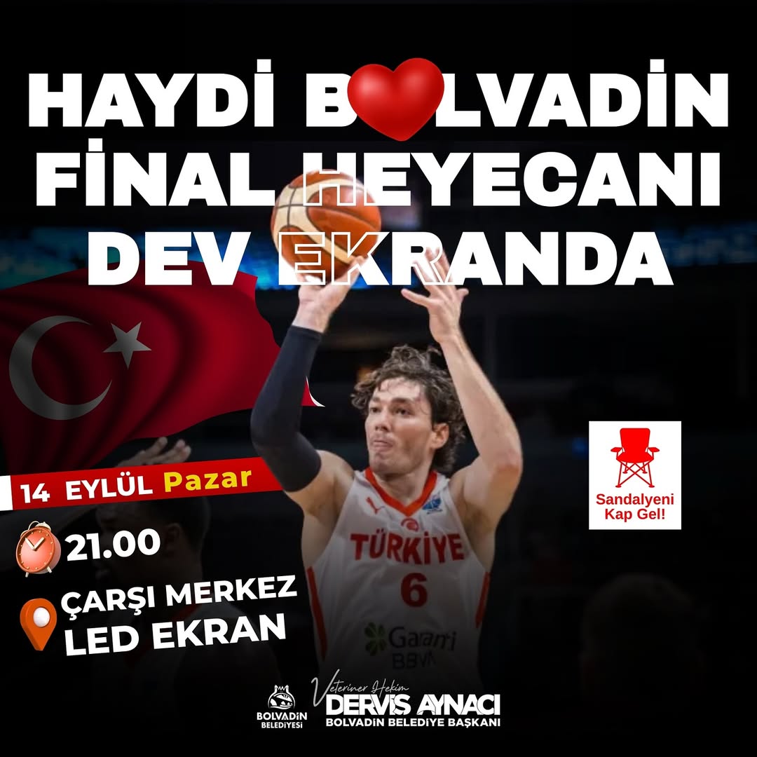 Afyonkarahisar Bolvadin'de EuroBasket Coşkusu: Türkiye - Almanya Maçı Canlı Yayınla Takip Edildi