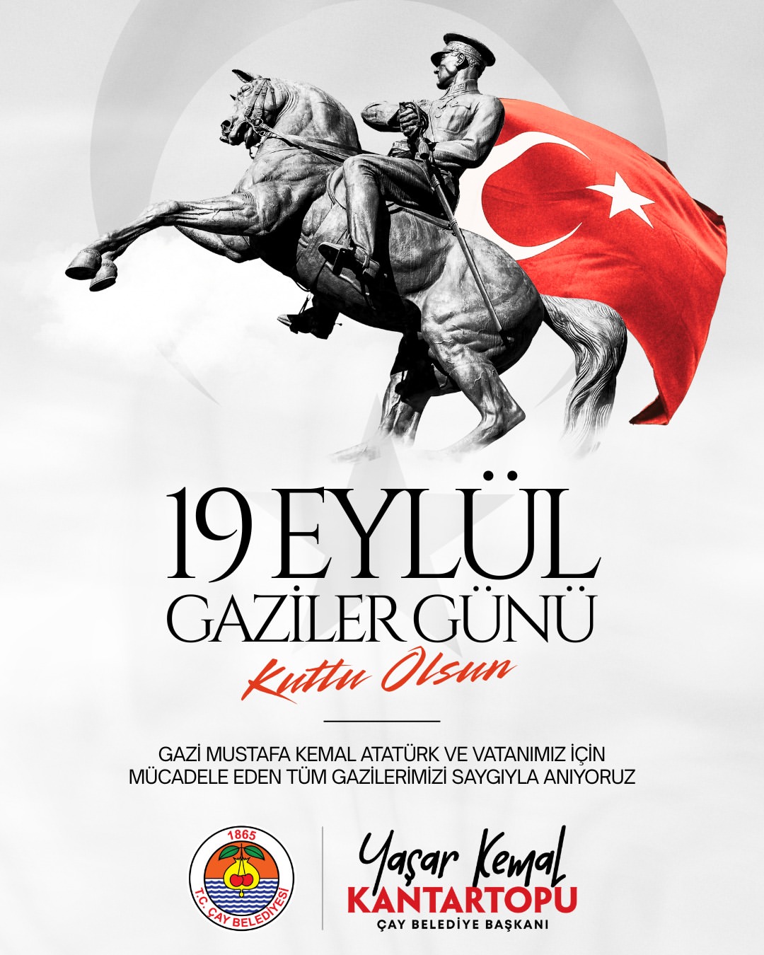 Çay Belediyesi'nden Gaziler Günü Mesajı