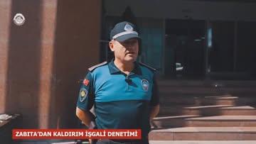 Afyonkarahisar Belediyesi Zabıta Ekiplerinden Kaldırım Denetimi
