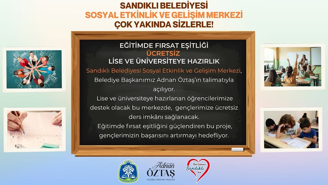 Sandıklı'da Eğitime Destek: Sosyal Etkinlik ve Gelişim Merkezi Açılıyor