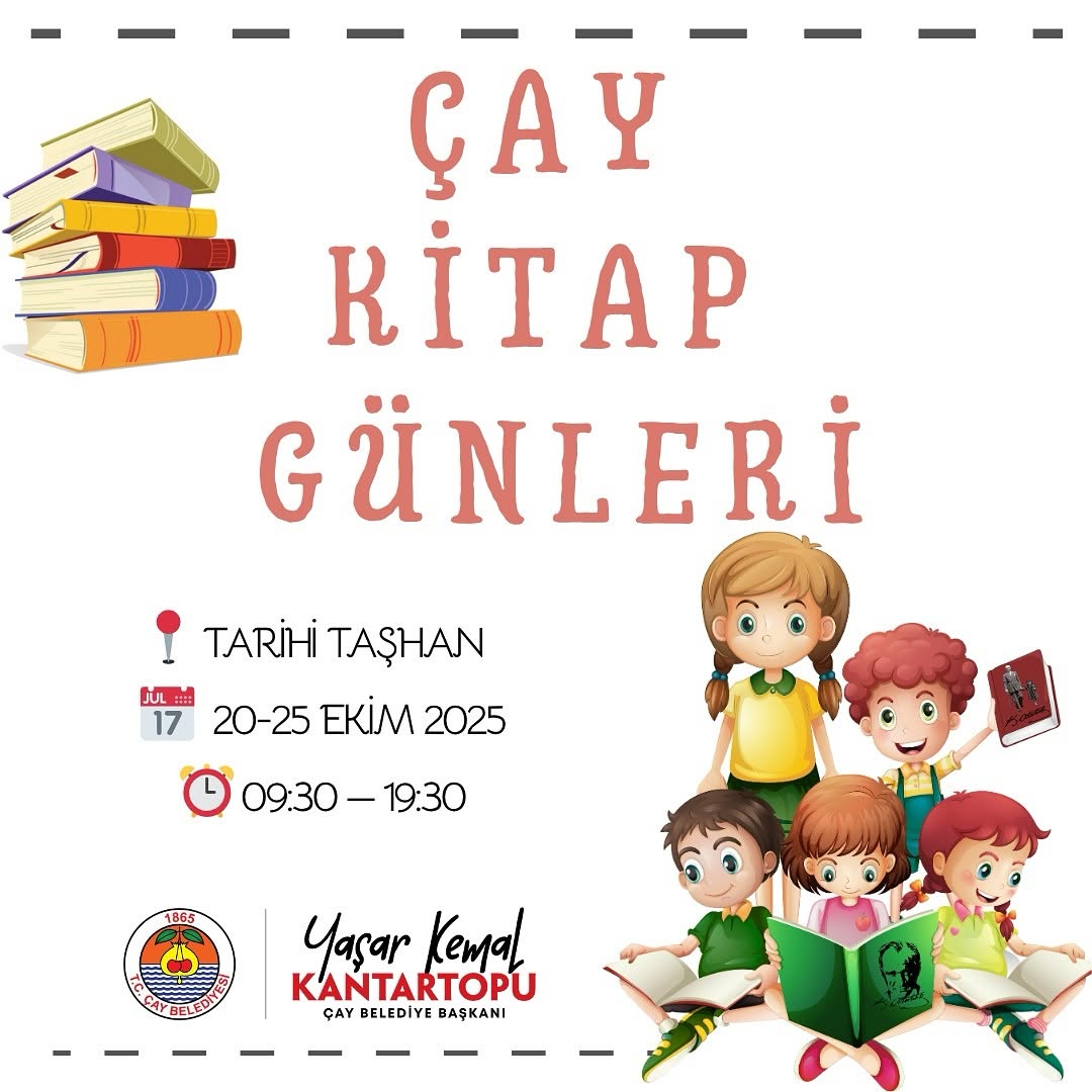 Çay'da Kitap Günleri Başlıyor: Taşhan'da Edebiyat Buluşması